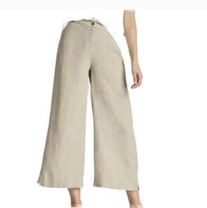 Eileen Fisher Women's Wide leg pants 100% organic linen size 16